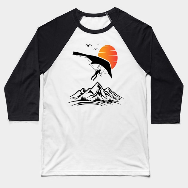 Paraglider- Paragliding Baseball T-Shirt by Leonitrias Welt